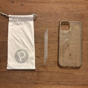 Glitter Clear Phone Case by Loopy Case